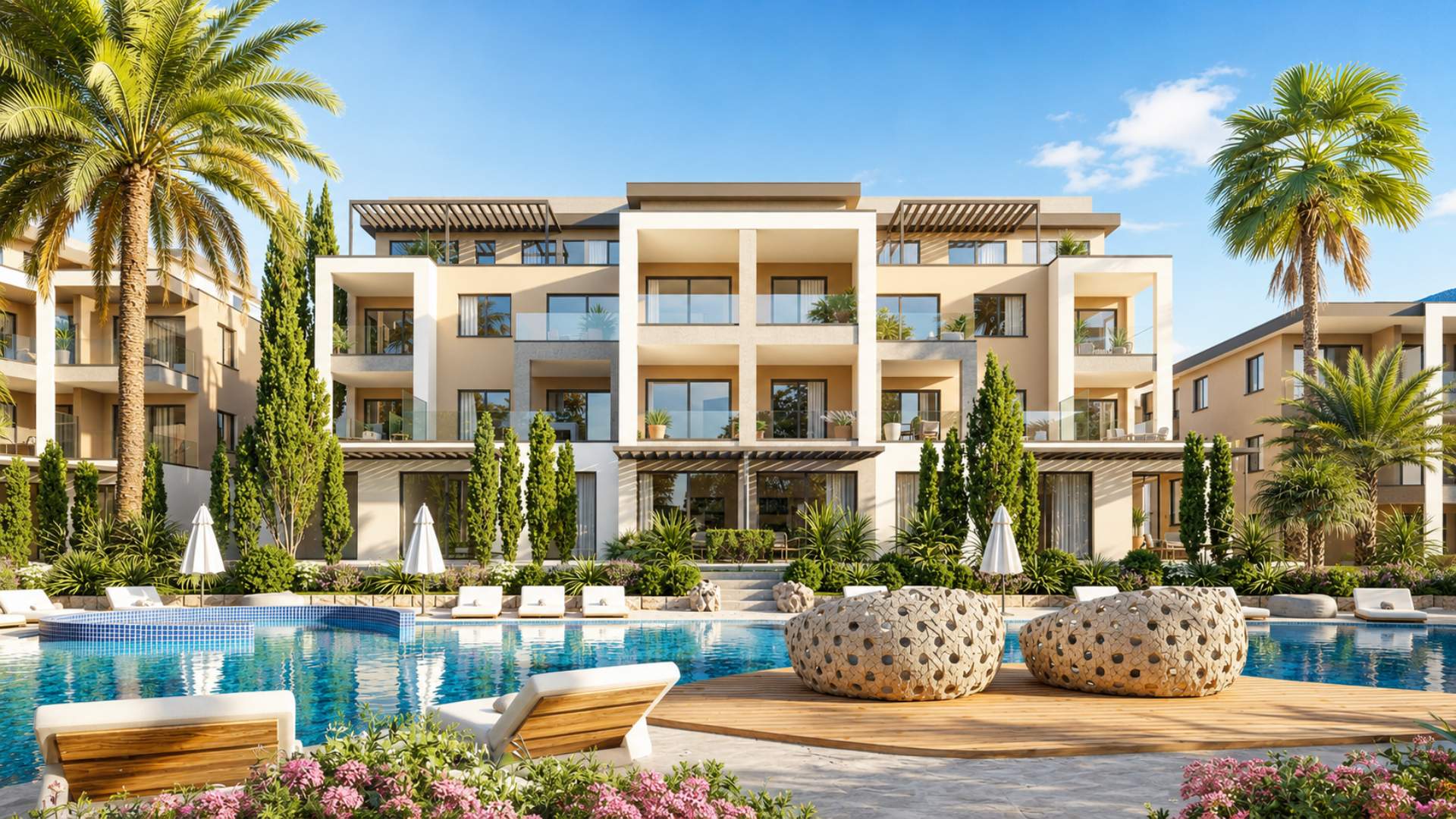 Paphos Geroskipou 2 Bedroom Apartments / Penthouses For Sale LPT86047