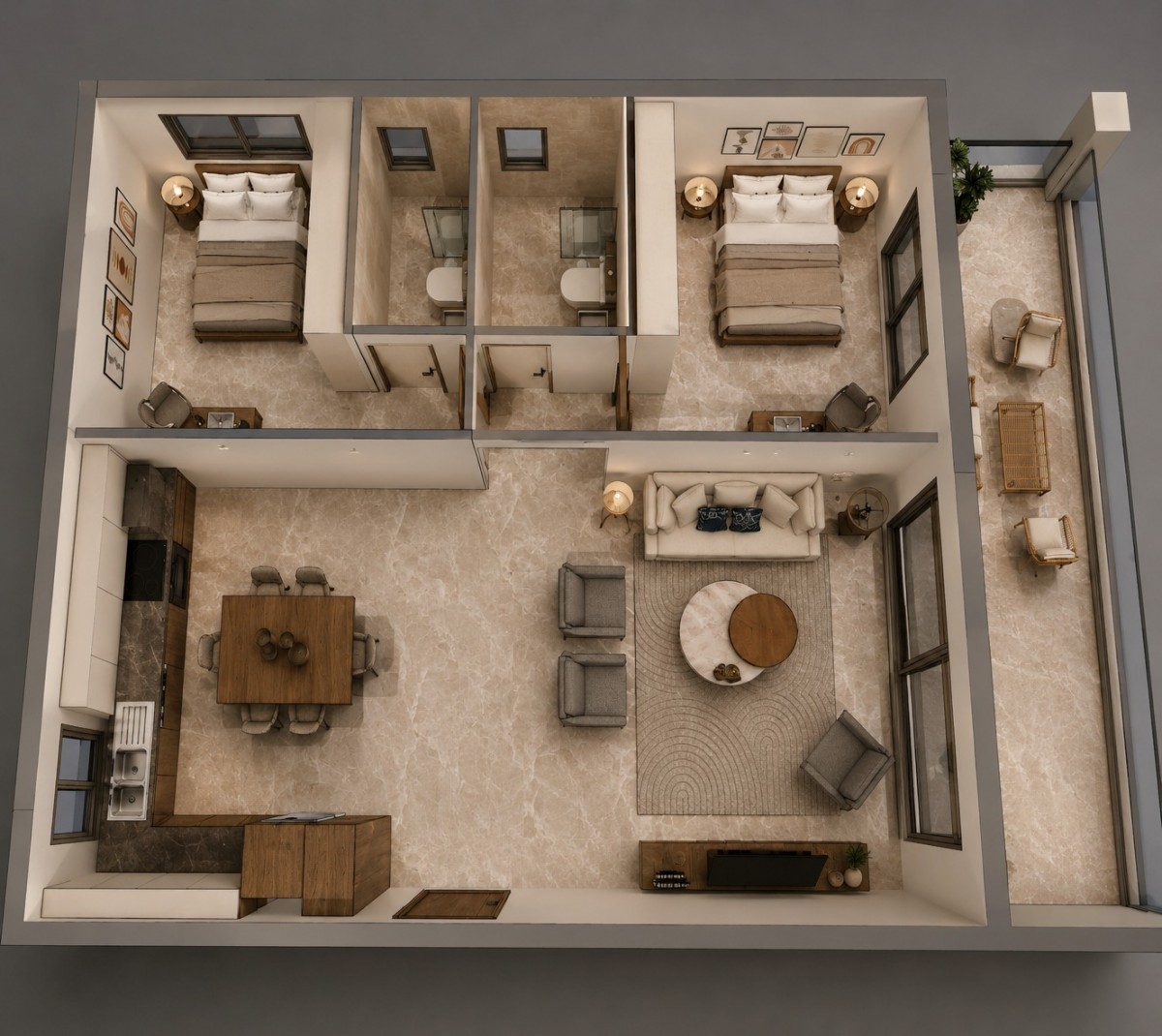 Paphos Geroskipou 2Bdr Apartment For Sale DTC5311