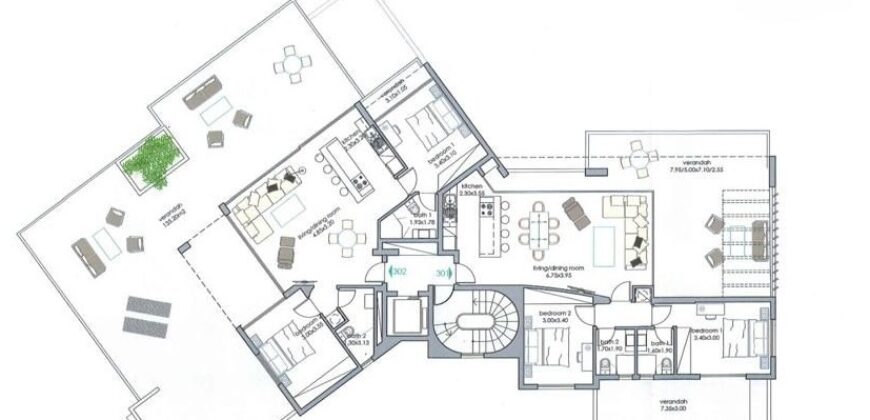 Paphos Konia 3Bdr Penthouse Apartment For Sale VLSJOIPK301SLV